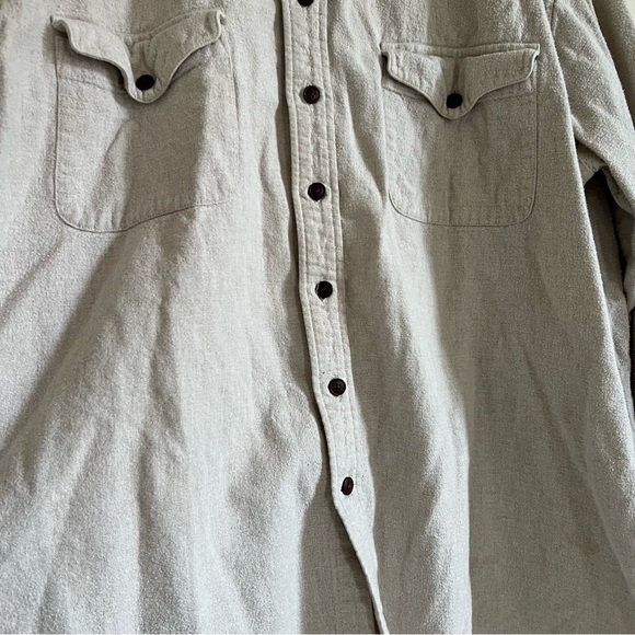 Vintage Cream Taupe Button Up Shacket Ruby Jacket Free People 2XL Tall St. Johns - Picture 3 of 7